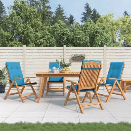 Liegestühle und Kissen 4 Stück massives Teakholz von , Gartenstühle - Ref: Foro24-3196467, Preis: 559,04 €, Rabatt: %