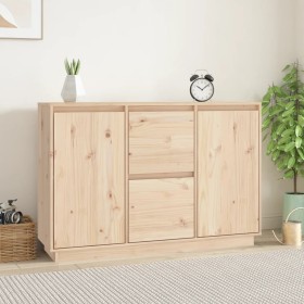 Solid pine wood sideboard 111x34x75 cm by , Sideboards - Ref: Foro24-814309, Price: 146,29 €, Discount: %