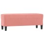 Banco de terciopelo rosa 100x35x41 cm de , Bancos - Ref: Foro24-349424, Precio: 65,26 €, Descuento: %