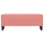 Banco de terciopelo rosa 100x35x41 cm de , Bancos - Ref: Foro24-349424, Precio: 65,26 €, Descuento: %