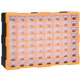 Multi-drawer organizer with 64 drawers 52x16x37.5 cm by vidaXL, Toolboxes - Ref: Foro24-147579, Price: 59,45 €, Discount: %