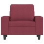 Sillón con taburete tela rojo tinto 60 cm de , Sofás - Ref: Foro24-3201149, Precio: 241,46 €, Descuento: %