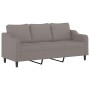 Sofá de 3 plazas con taburete de tela gris taupe 180 cm de , Sofás - Ref: Foro24-3201142, Precio: 362,09 €, Descuento: %