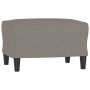 Sofá de 3 plazas con taburete de tela gris taupe 180 cm de , Sofás - Ref: Foro24-3201142, Precio: 362,09 €, Descuento: %