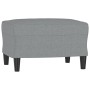 Sofá de 3 plazas con taburete de tela gris claro 180 cm de , Sofás - Ref: Foro24-3201135, Precio: 364,43 €, Descuento: %