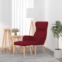 Sillón de relax con taburete terciopelo rojo tinto de , Sillones - Ref: Foro24-3097825, Precio: 146,33 €, Descuento: %