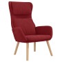 Sillón de relax con taburete terciopelo rojo tinto de , Sillones - Ref: Foro24-3097825, Precio: 141,86 €, Descuento: %