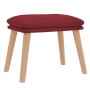 Sillón de relax con taburete terciopelo rojo tinto de , Sillones - Ref: Foro24-3097825, Precio: 141,86 €, Descuento: %