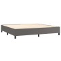 Cama box spring colchón y LED cuero sintético gris 200x200 cm de , Camas y somieres - Ref: Foro24-3139347, Precio: 677,25 €, ...