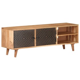 Solid acacia wood TV cabinet 115x30x39 cm by vidaXL, TV Furniture - Ref: Foro24-322665, Price: 170,99 €, Discount: %