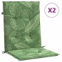 Low back chair cushions 2 units, leaf print fabric by , Cushions for chairs and sofas - Ref: Foro24-361331, Price: 52,99 €, D...