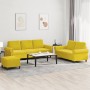 Sofagarnitur mit 3 teiligen Kissen gelber Samt von , Sofas - Ref: Foro24-3202266, Preis: 591,73 €, Rabatt: %