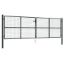 Galvanized steel garden mesh gate, grey, 400x175 cm by , garden gates - Ref: Foro24-145778, Price: 444,41 €, Discount: %