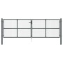 Galvanized steel garden mesh gate, grey, 400x175 cm by , garden gates - Ref: Foro24-145778, Price: 444,41 €, Discount: %