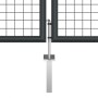 Galvanized steel garden mesh gate, grey, 400x175 cm by , garden gates - Ref: Foro24-145778, Price: 444,41 €, Discount: %