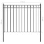 Garden fence black steel 1.7x1 m by , fence panels - Ref: Foro24-146313, Price: 91,36 €, Discount: %