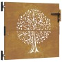 Puerta de jardín acero corten diseño árbol 85x75 cm de , Puertas de jardín - Ref: Foro24-153208, Precio: 160,03 €, Descuento: %