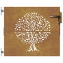 Puerta de jardín acero corten diseño árbol 85x75 cm de , Puertas de jardín - Ref: Foro24-153208, Precio: 160,03 €, Descuento: %