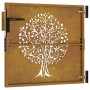 Puerta de jardín acero corten diseño árbol 85x75 cm de , Puertas de jardín - Ref: Foro24-153208, Precio: 160,03 €, Descuento: %