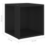 Mesa auxiliar madera contrachapada negro 33x33x34,5 cm de , Mesas auxiliares - Ref: Foro24-809009, Precio: 29,21 €, Descuento: %