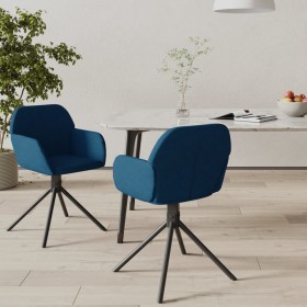 Sillas de comedor giratorias 2 uds terciopelo azul de , Sillas de comedor - Ref: Foro24-344739, Precio: 137,99 €, Descuento: %