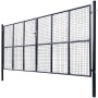 Puerta de malla de jardín acero galvanizado 400x175 cm gris de , Puertas de jardín - Ref: Foro24-143378, Precio: 661,36 €, De...