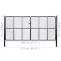 Gartengittertür aus verzinktem Stahl 400x175 cm grau von , Gartentore - Ref: Foro24-143378, Preis: 661,36 €, Rabatt: %