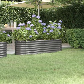 Steel planter with gray powder coating 152x40x36cm by , Pots and planters - Ref: Foro24-318869, Price: 47,99 €, Discount: %