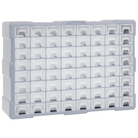 Multi-drawer organizer with 64 drawers 52x16x37.5 cm by vidaXL, Toolboxes - Ref: Foro24-147580, Price: 62,82 €, Discount: %