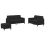 3-piece black velvet sofa set by , Sofas - Ref: Foro24-3201989, Price: 497,14 €, Discount: %