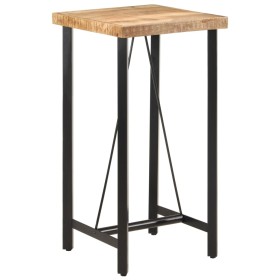 Tall iron and solid mango wood high table 55x55x107 cm by , Kitchen and dining tables - Ref: Foro24-356380, Price: 198,29 €, ...