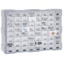 Multi-drawer organizer with 64 drawers 52x16x37.5 cm by vidaXL, Toolboxes - Ref: Foro24-147580, Price: 62,99 €, Discount: %