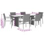 Set comedor jardín 7 pzas y cojines ratán sintético gris de , Conjuntos de jardín - Ref: Foro24-3213496, Precio: 509,99 €, De...