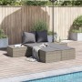 Double sun lounger with gray synthetic rattan cushions by , Loungers - Ref: Foro24-368391, Price: 277,07 €, Discount: %