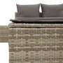 Double sun lounger with gray synthetic rattan cushions by , Loungers - Ref: Foro24-368391, Price: 277,07 €, Discount: %