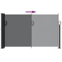 Retractable black side awning 120x600 cm by , Umbrellas - Ref: Foro24-4004489, Price: 83,71 €, Discount: %