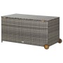 Light gray synthetic rattan garden storage box 120x65x61 cm by vidaXL, Outdoor storage boxes - Ref: Foro24-310090, Price: 125...