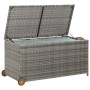 Light gray synthetic rattan garden storage box 120x65x61 cm by vidaXL, Outdoor storage boxes - Ref: Foro24-310090, Price: 125...