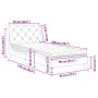 Bed with pink velvet mattress 90x200 cm by , Beds and slatted bases - Ref: Foro24-3208639, Price: 334,13 €, Discount: %