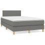 Cama box spring con colchón tela gris oscuro 120x190 cm de , Camas y somieres - Ref: Foro24-3269759, Precio: 374,92 €, Descue...