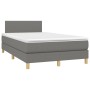 Cama box spring con colchón tela gris oscuro 120x190 cm de , Camas y somieres - Ref: Foro24-3269759, Precio: 374,92 €, Descue...