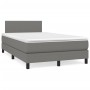 Box spring bed with dark gray fabric mattress 120x190 cm by , Beds and slatted bases - Ref: Foro24-3269710, Price: 373,25 €, ...