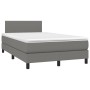 Box spring bed with dark gray fabric mattress 120x190 cm by , Beds and slatted bases - Ref: Foro24-3269710, Price: 373,25 €, ...