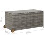 Light gray synthetic rattan garden storage box 120x65x61 cm by vidaXL, Outdoor storage boxes - Ref: Foro24-310090, Price: 125...