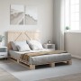 Solid pine wood bed frame with headboard 140x200 cm by , Beds and slatted bases - Ref: Foro24-3281552, Price: 194,14 €, Disco...