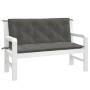 Garden bench cushions 2 units dark gray melange fabric 120x50x7 cm by , Cushions for chairs and sofas - Ref: Foro24-4002598, ...