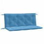 Kissen für Gartenbank 2 Stück Stoff in meliertem Blau 120x50x7 cm. von , Kissen für Stühle und Sofas - Ref: Foro24-4002601, P...