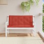 Cushions for garden bench 2 units red melange fabric 120x50x7 cm by , Cushions for chairs and sofas - Ref: Foro24-4002603, Pr...