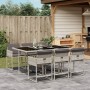 Garten-Essgruppe, 7-teilig, mit hellgrauen Polstern aus synthetischem Rattan. von , Gartensets - Ref: Foro24-3278038, Preis: ...