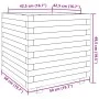 Jardinera madera de pino impregnada 50x50x49,5 cm by , Pots and planters - Ref: Foro24-3282518, Price: 121,65 €, Discount: %